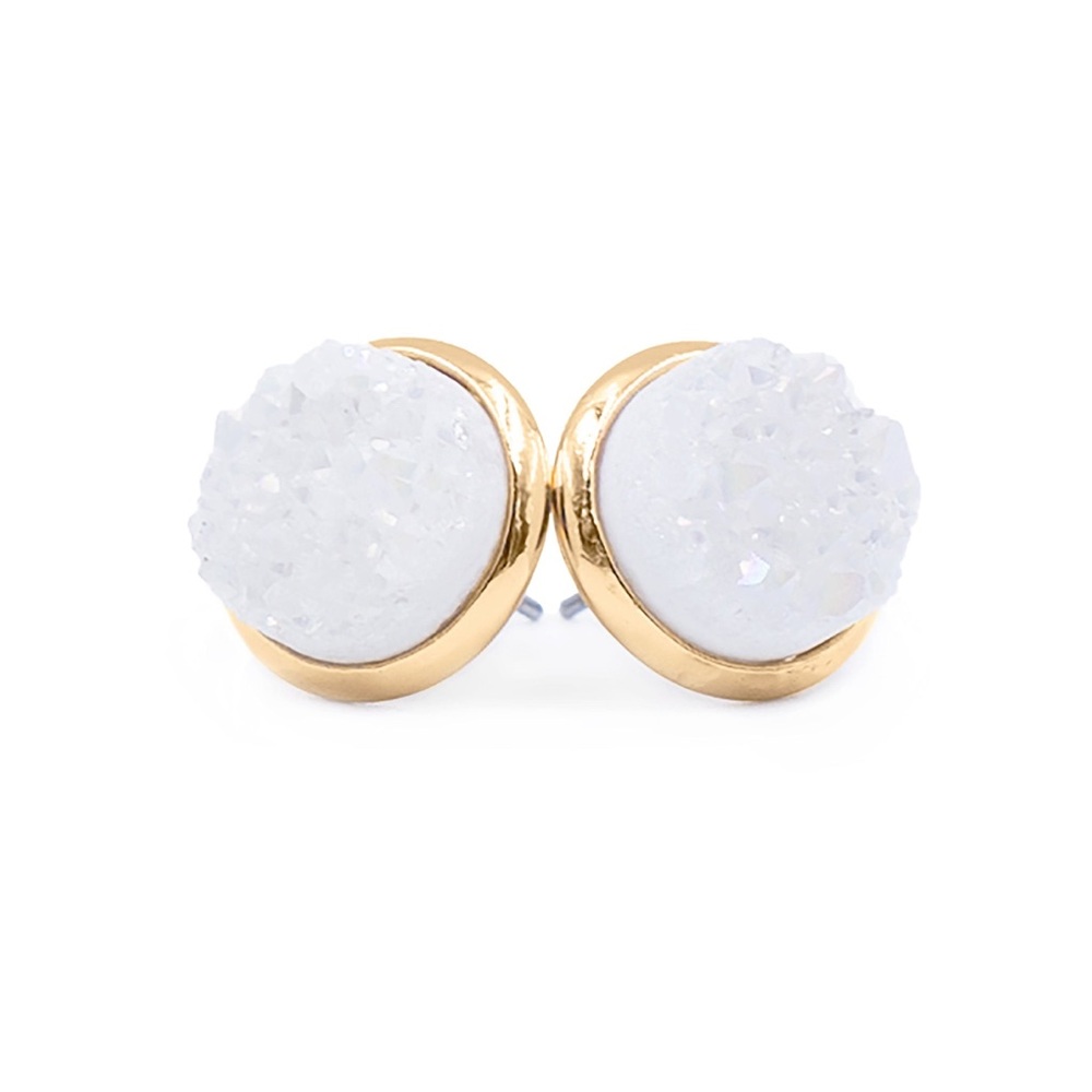 Pearl Quartz Stud Earrings